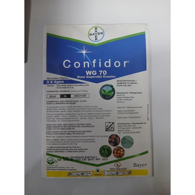 CONFIDOR WG70 WATER DISPERSIBLE GRANULES